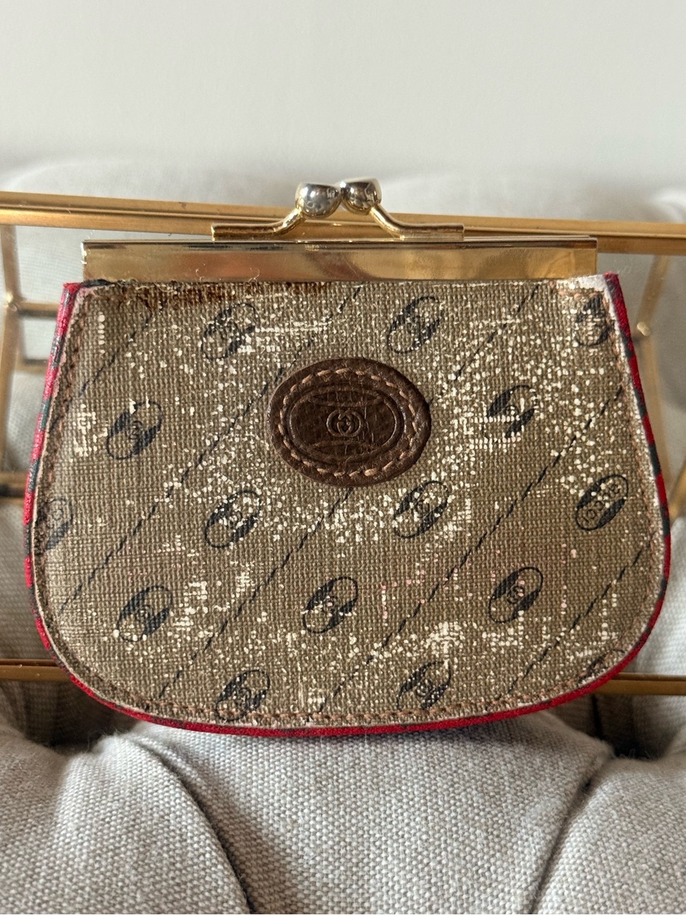 Vintage 80s Gucci Accessory Collection Kiss Lock Coin Purse